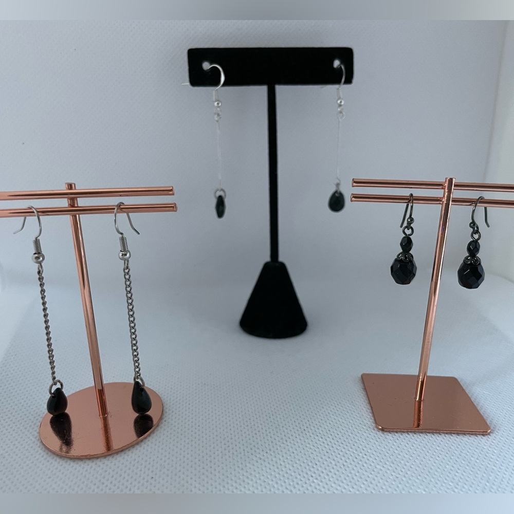 3 pairs dangling earrings